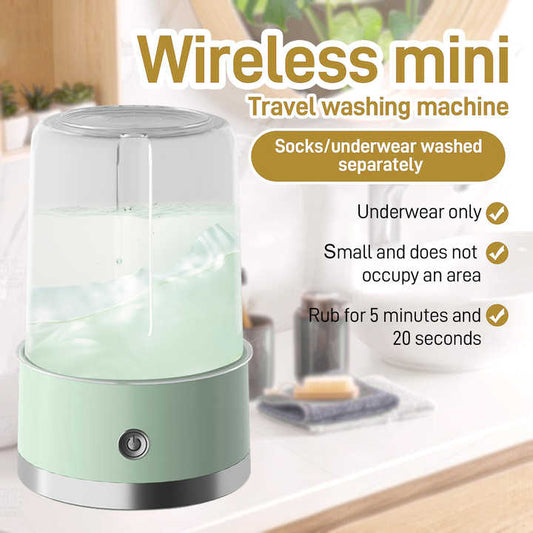 Portable Mini Washing Machine | Compact Deep Cleans Underwear, Baby Clothes, Small Laundry | Lightweight for Apartment, Dorm, Hotel, Travel & Camping | Quiet Energy-Efficient