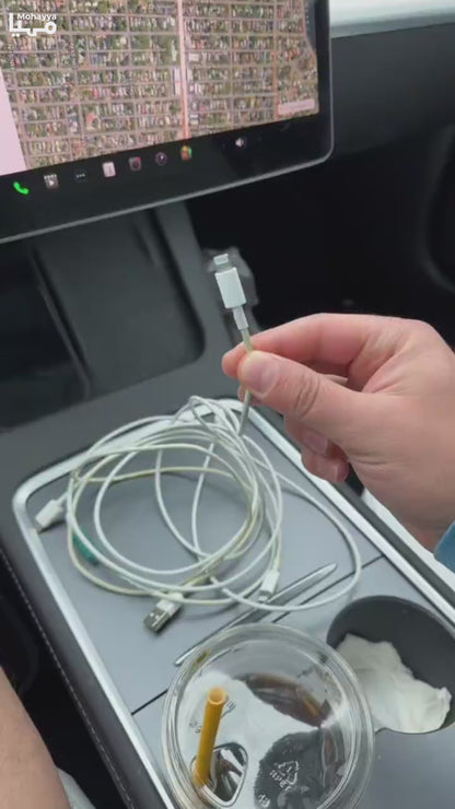 PowerX™ 4 in 1 Retractable car charger | Retracts cables instantly, stay mess-free
